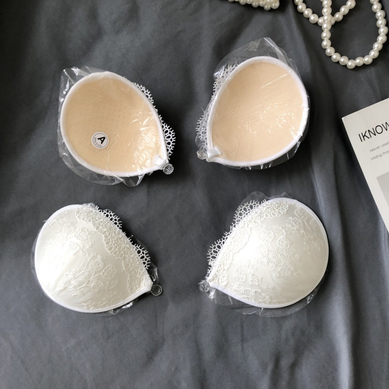 suntek夏季新款蕾丝胸贴加厚乳贴硅胶隐形文胸聚拢上托无肩带白色内衣