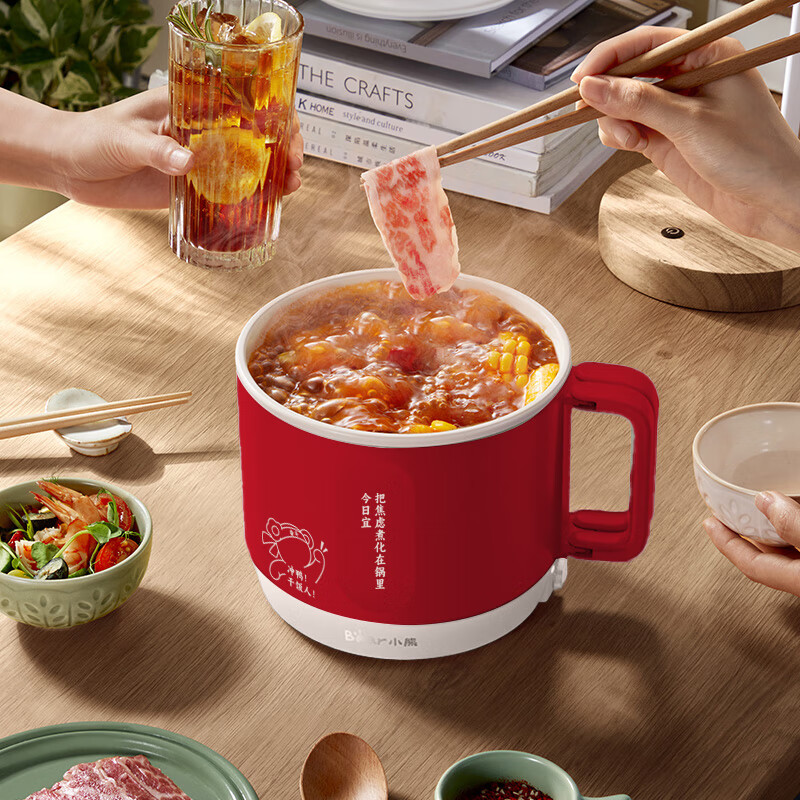 小熊(bear) DRG-H12U3电热锅 多功能家用不粘电煎锅宿舍小锅学生寝室一体泡面小火锅料理锅(繁华版)独家高清大图