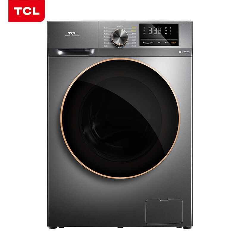 TCL 10公斤直驱全自动变频滚筒洗衣机 整机保修三年 呵护母婴高温除菌除螨 G100F12-D (星曜灰)