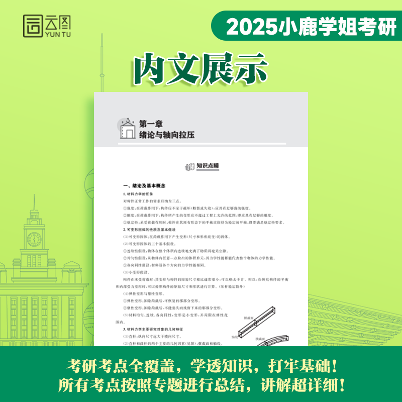 2025小鹿材料力学题库宝典+思维导图[通关两件套] [正版] 云图2025小鹿学姐材料力学考研150分通关题库宝典高清大图