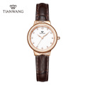 天王手表 女士石英表精致气质女表时尚休闲ins风圆形女士腕表3951