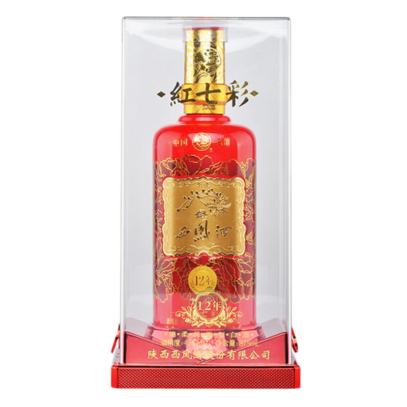 西凤 七彩系列(12年)45度375ml*6整箱装凤香型白酒(电商版)
