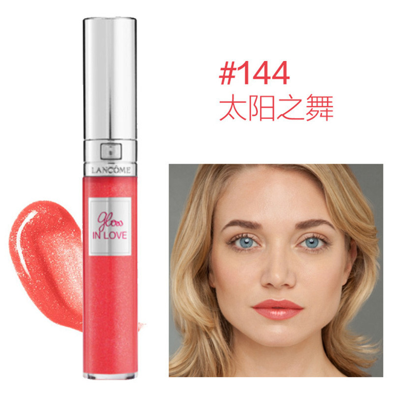 Lancome 兰蔻 爱恋系列 液态唇膏唇彩唇蜜 6ml #144 Glittermania太阳之舞保湿粉色系减淡唇纹