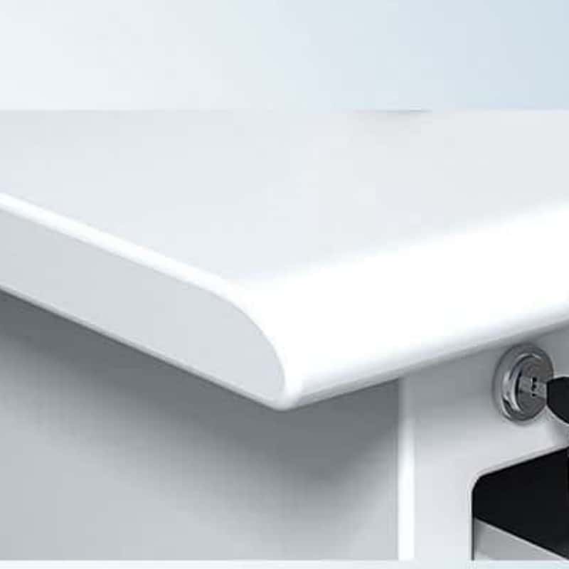 豫龙都钢制办公桌1.4m张高清大图