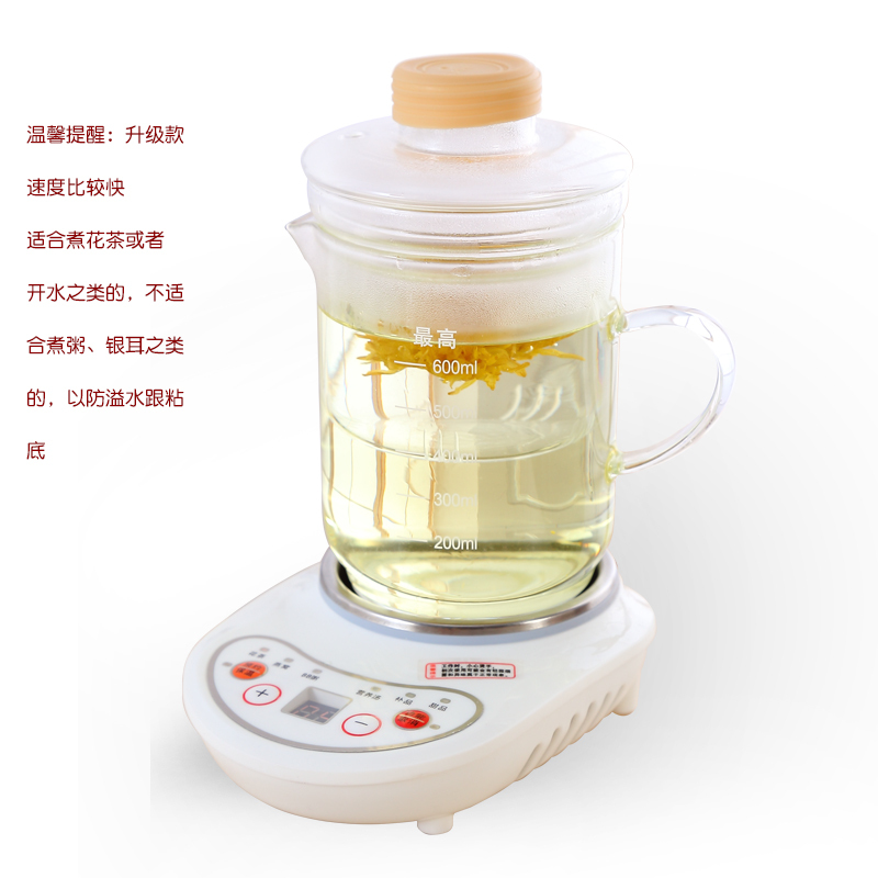 煮茶小型养生壶黄金蛋迷你办公室烧茶炉mini花茶壶电炖杯玻璃烧水壶 升级款(快一倍)360w+刻度杯600ml