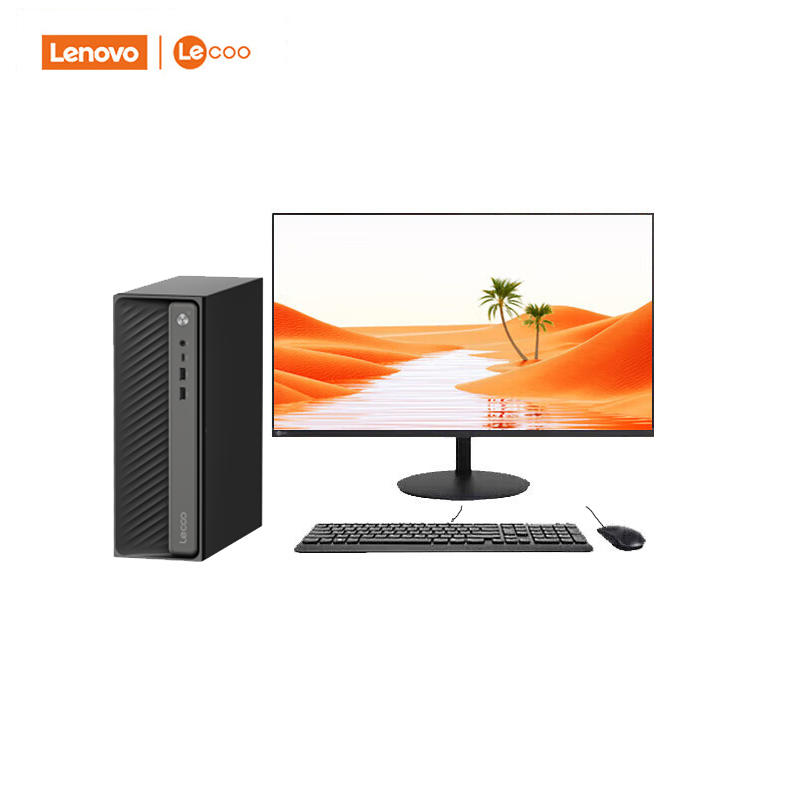 联想(Lenovo)来酷Lecoo 酷310 台式电脑整机(G6405 8G 512G固态硬盘 WIFI Win11) 27英寸显示器 商用办公家用学习
