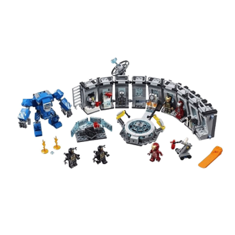 LEGO乐高漫威超级英雄系列76125钢铁侠机甲陈列室拼插积木玩具7岁+