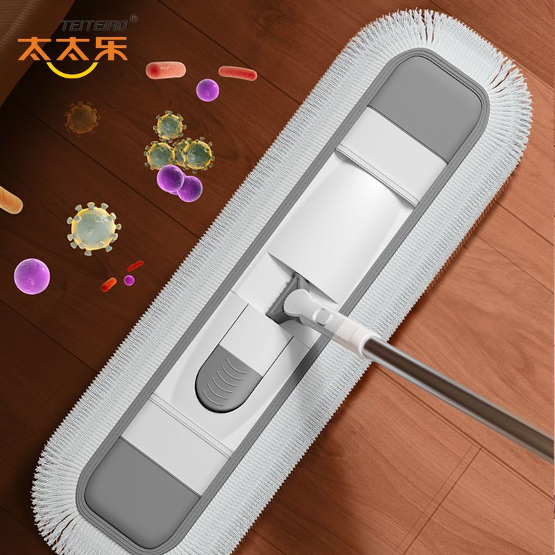 太太乐大号拖把干湿两用拖布木地板棉线尘推旋转免手洗平板拖把布 小号45cm尘推品牌款[共1块拖布]