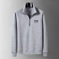 JEEP SPIRIT男士长袖打底衫立领大码半拉链卫衣摇粒绒套头2301