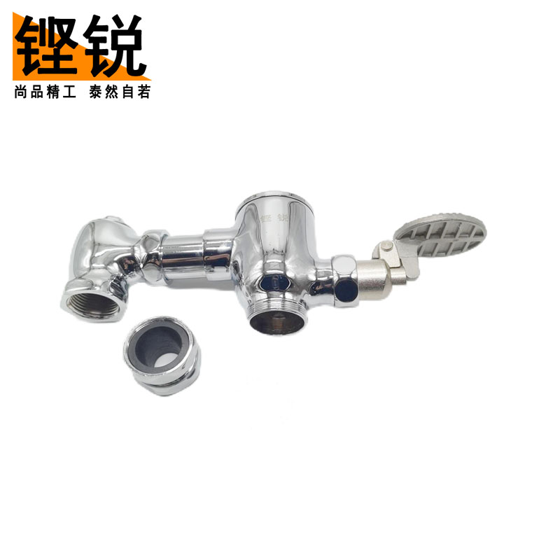 铿锐 脚踏式冲洗阀 延时双螺母脚踏阀 KR9806 个高清大图