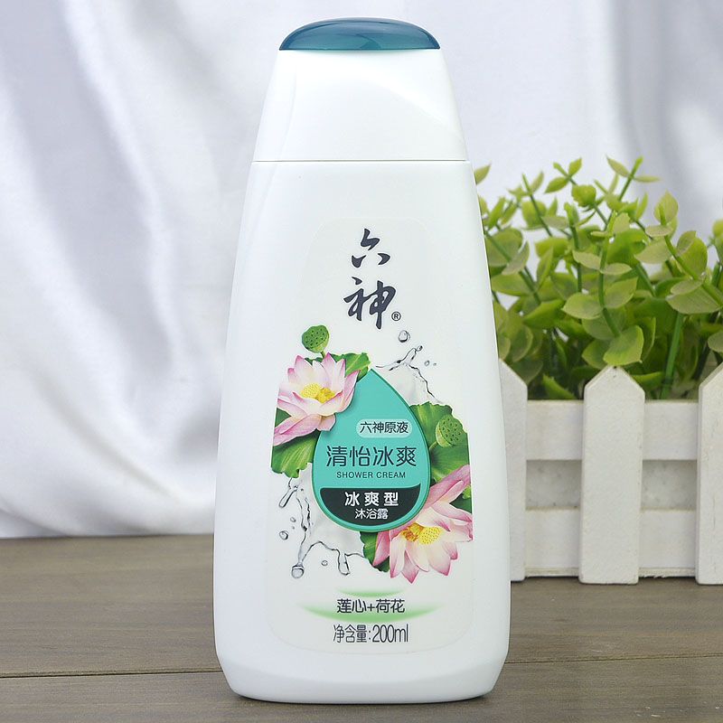 六神沐浴露清凉冰爽水润冰片绿茶薄荷柠檬茉莉荷花百合芦荟滋润 劲凉酷爽(三重薄荷) 200ml