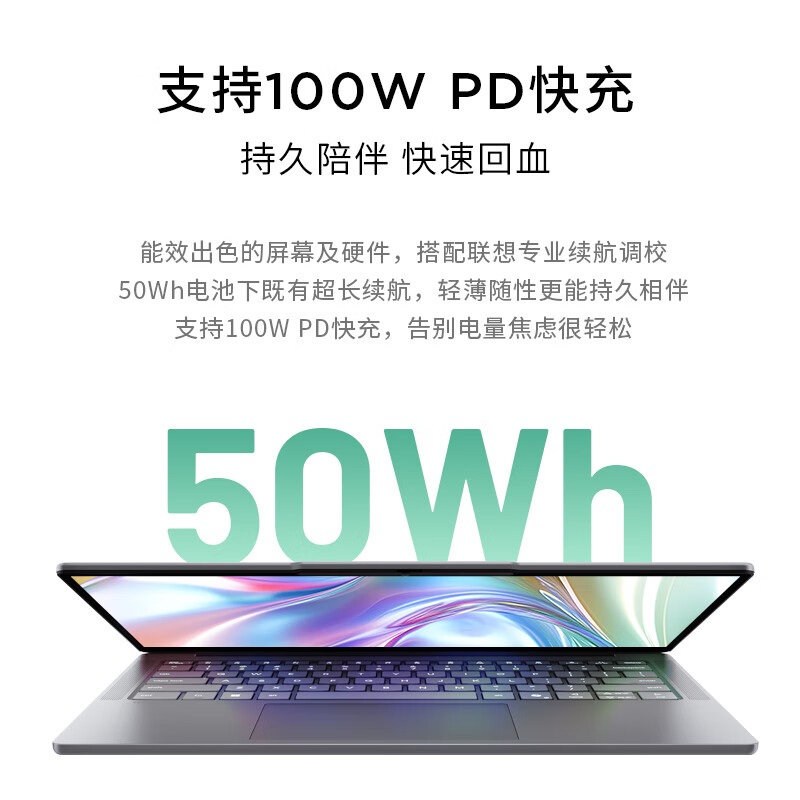 联想(Lenovo)小新14 14英寸轻薄本笔记本电脑(英特尔酷睿标压i5-13420H 24G 512G 16:10大视野 高色域 ) 商务办公学习电脑 卷云灰色高清大图
