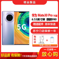 [二手99新]华为Mate30 Pro 5G 冰河银 8G+256G 全网通安卓手机曲面屏麒麟990双卡商务娱乐5G手机