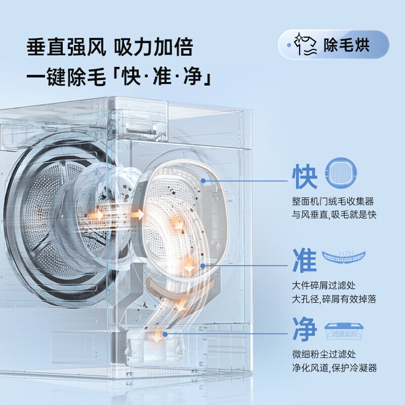 [以旧换新补贴]松下白月光4.0烘干机家用12KG变频热泵除菌除毛干衣机NH-N571DR高清大图