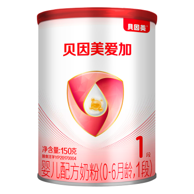 贝因美爱加婴儿配方奶粉（0-6月龄，1段）150g