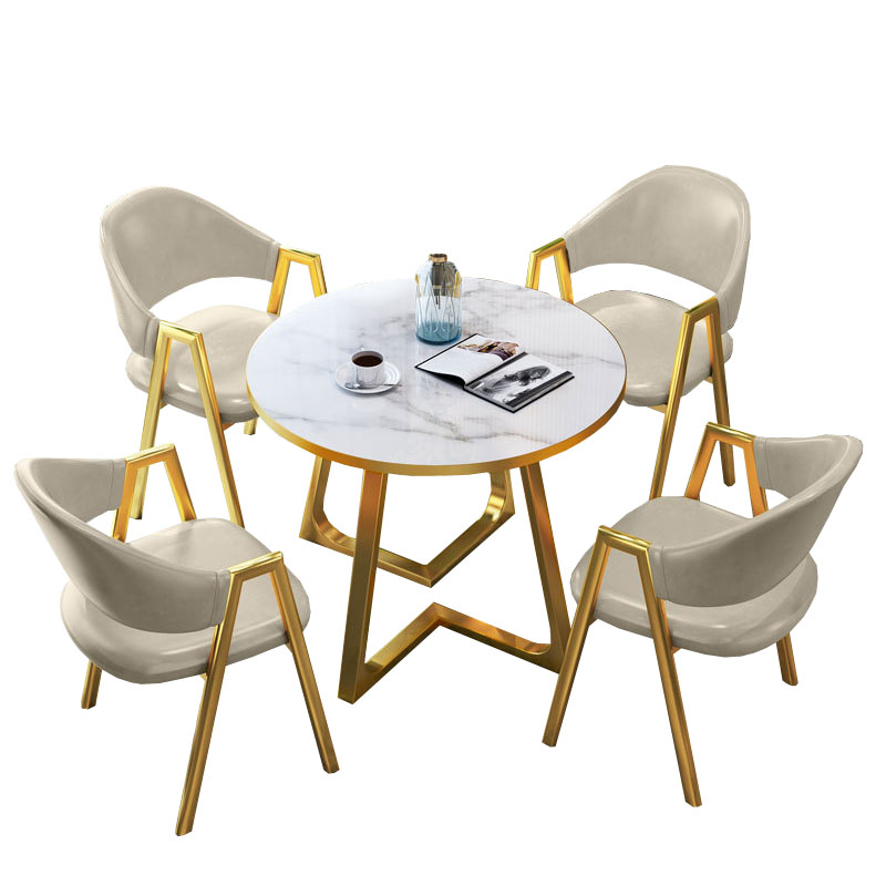 戴劲 洽谈桌北欧风会客接待桌简约奶茶店桌椅组合休息区谈判桌 组合五