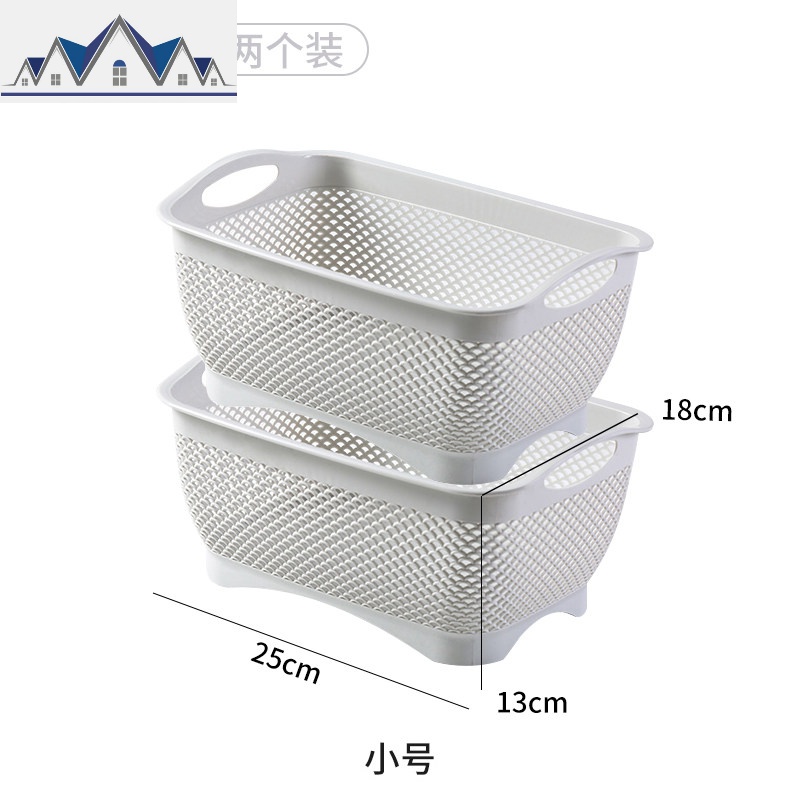 洗菜篮子塑料沥水篮创意镂空厨房收纳盒家用水果蔬菜沥水篮洗菜篮 三维工匠高清大图