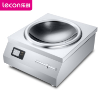 乐创(lecon)商用电磁炉8000W 商业电磁灶电炉灶八千瓦大功率炒炉大锅灶食堂炒菜用凹面台式炒灶