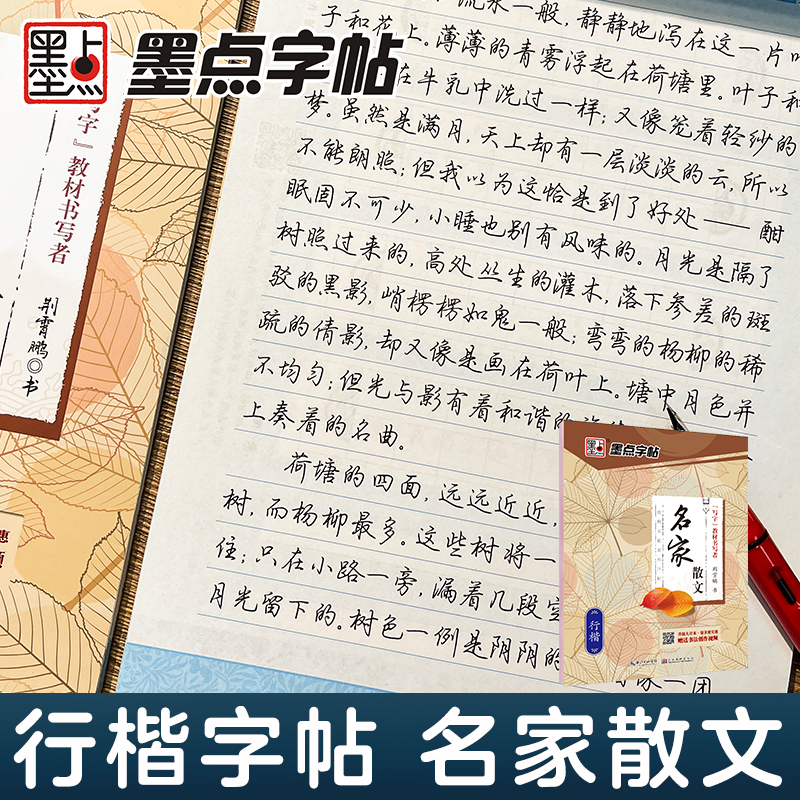 [全3册]楷书入门训练 [正版] 名家散文+优美诗歌行楷书字帖 荆霄鹏书钢笔字帖行楷成年人练字帖硬笔书法练习本临摹字帖大高清大图