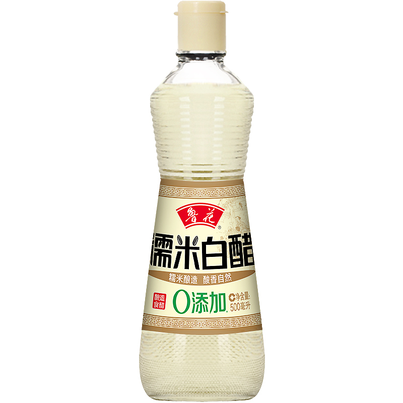 鲁花糯米白醋500ml 小瓶酿造食醋米醋家用厨房炒菜凉拌腌制调味品高清大图