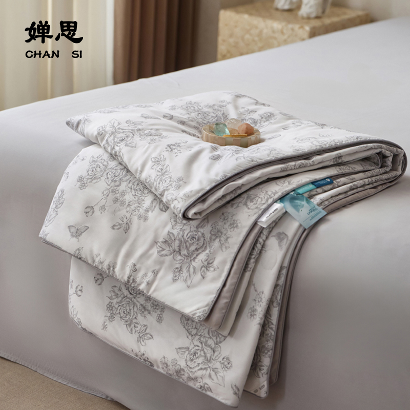 婵思 莱赛尔数码印花夏被 洛林灰高清大图