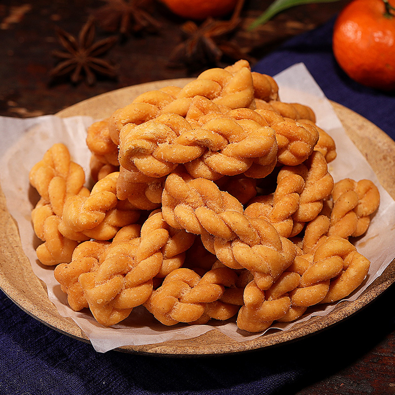 比比赞小麻花252g零食小吃网红好吃的排行榜饼干小袋装充饥夜宵传统糕点休闲食品