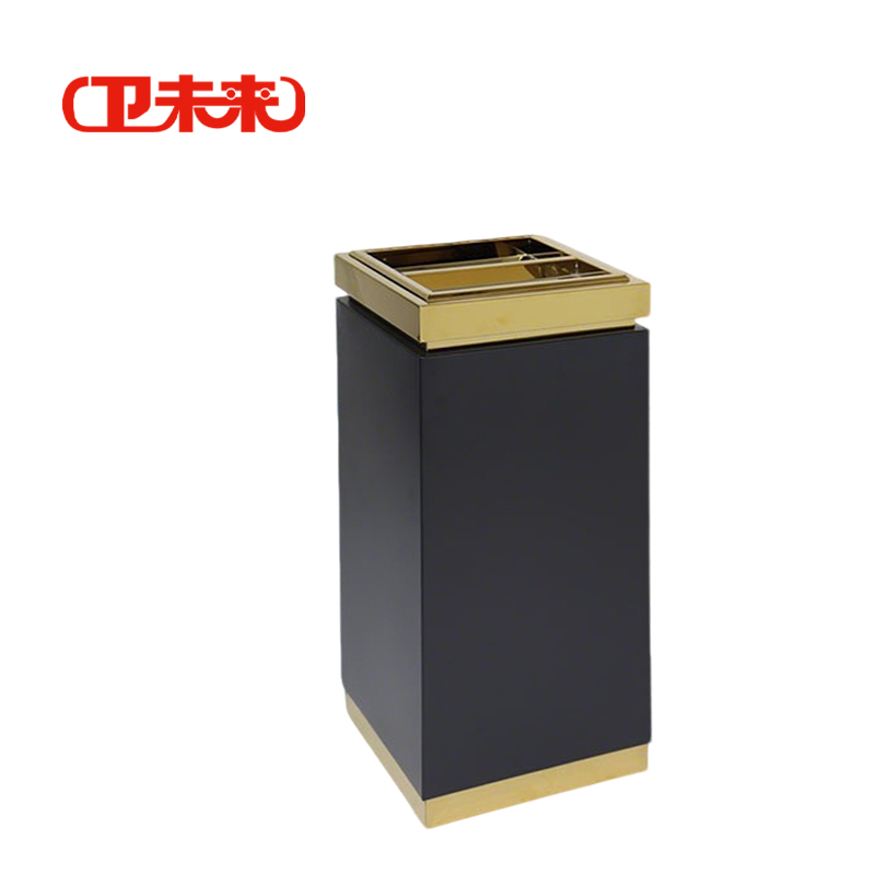 卫未来 立式垃圾桶 钛金黑烤漆 个高清大图