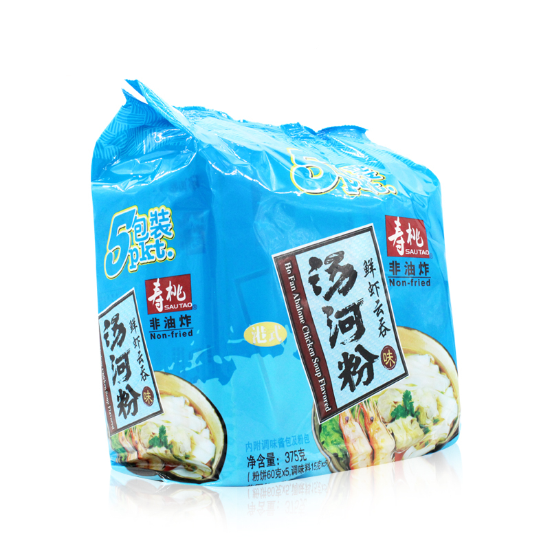 寿桃汤河粉鲜虾云吞味5包 375g