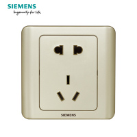 西门子(SIEMENS)开关电源插座面板86型远景金棕家用五孔USB一开带16A空调墙壁
