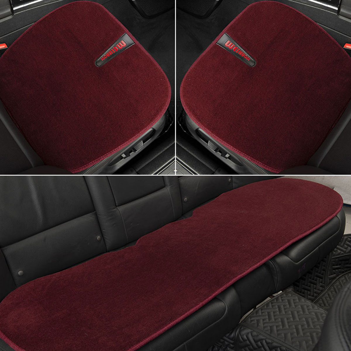 恒源祥纯羊毛汽车座垫保暖新款羊毛垫子丰田霸道奥迪宝马5系通用汽车坐垫三件套高清大图