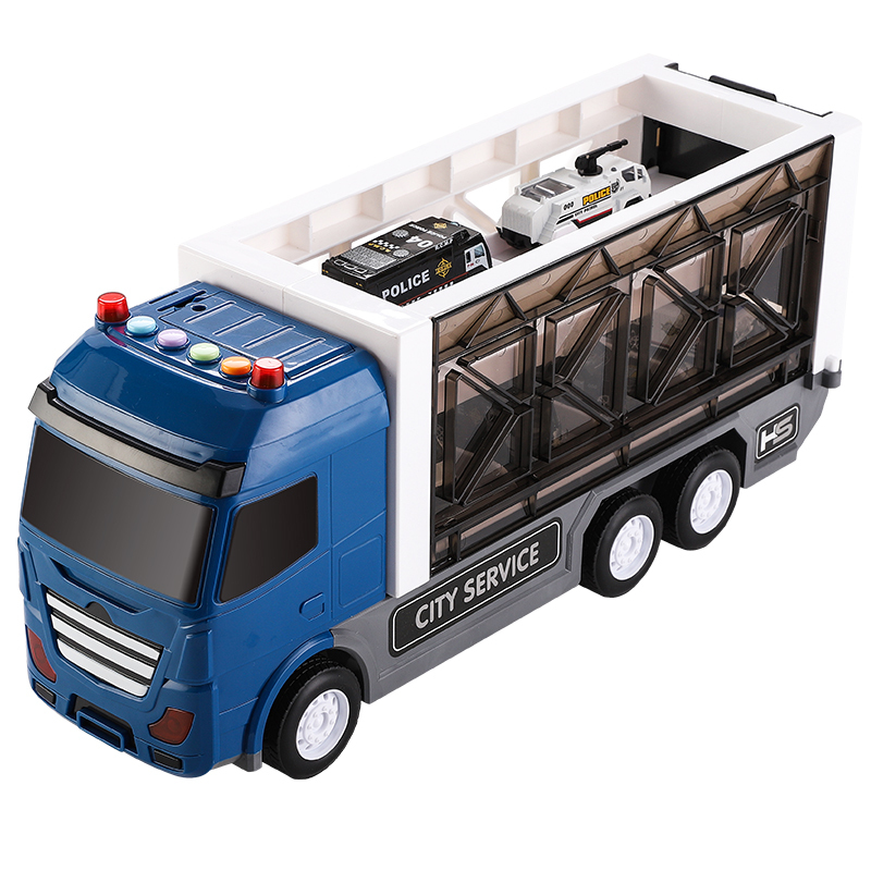 儿童玩具车模型货柜车2346岁合金小汽车男孩宝宝小孩男童7警察系列