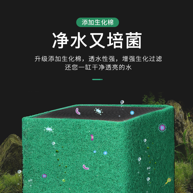 净水魔方鱼缸活性炭过滤材料除水鱼缸过滤器养鱼净水滤材免换水高清大图