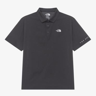北面(The North Face)中性短袖polo衫透气舒适休闲百搭户外运动短袖衬衣 DARK_GRAY 110XXL