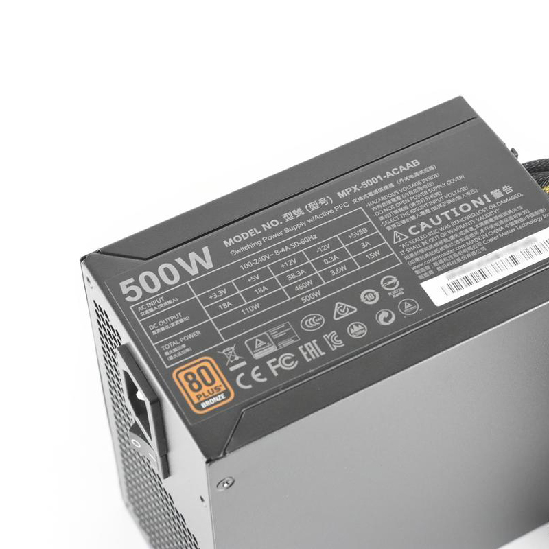酷冷至尊（CoolerMaster）额定500W MWE500 台式机电源机箱电源（80PLUS铜牌/日系固态电容）