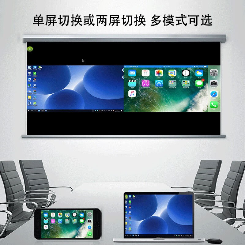 企采严选无线投屏器无线协作系统办公会议演示手机投屏器无线投影网关免驱即插即用安卓IOS G701lite (带按钮)