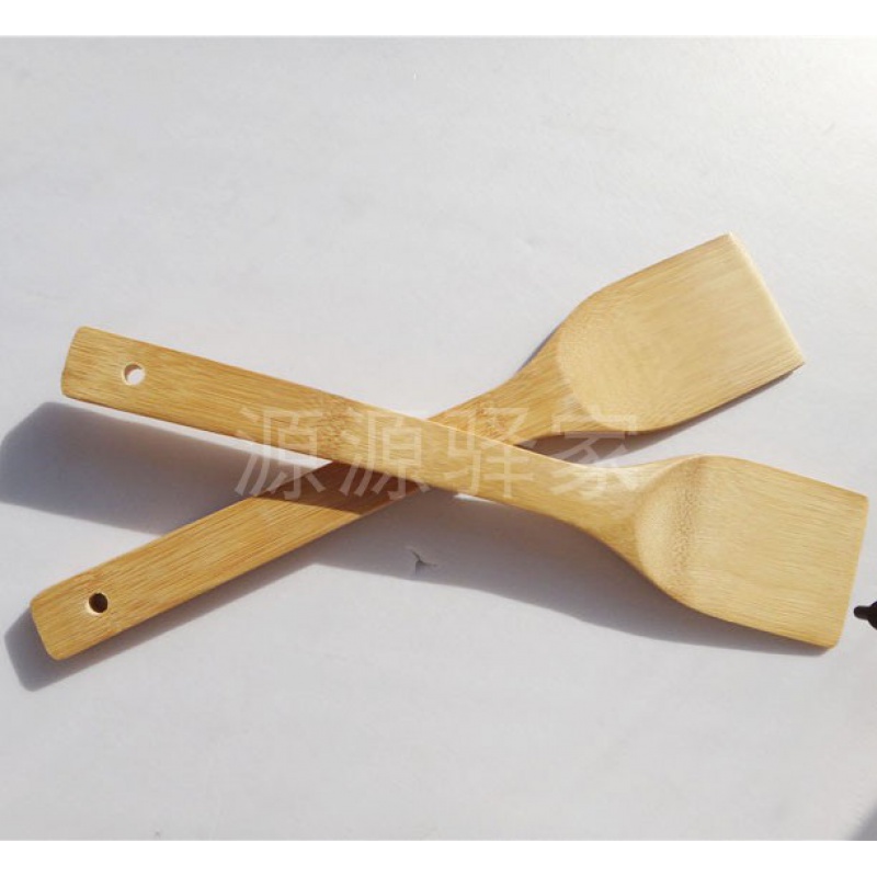 竹铲家用不粘锅锅铲炒菜铲竹铲厨房平底锅护锅铲 饭铲竹铲子 敬平 20CM小煎铲[1支]送油刷高清大图