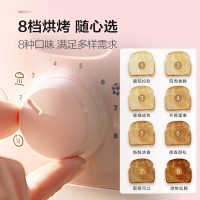 飞利浦(Philips)多士炉 吐司机 HD2584全自动家用烤面包机 内置烘烤架带塑料防尘盖 粉 电热管加热取消按键