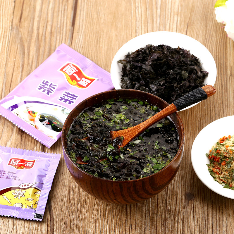 阿一波紫菜汤料包干货速食汤冲泡即食袋装60克*2袋 排骨味