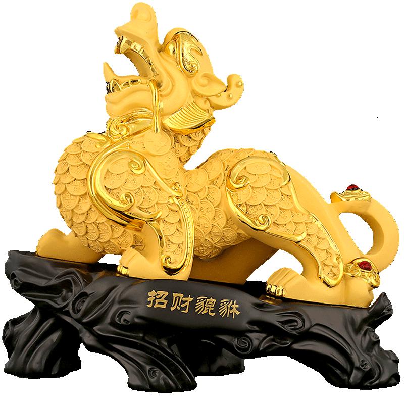 家柏饰(CORATED)貔貅摆件大号皮丘一对办公室桌面房间装饰工艺品开业礼品高清大图