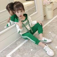 [促销]女童套装秋装2018新款中大童韩版潮衣儿童洋气春秋时髦两件套童装