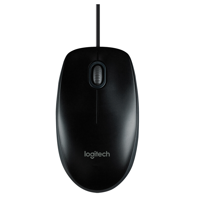 罗技 Logitech M100R 有线鼠标鼠标(黑色)