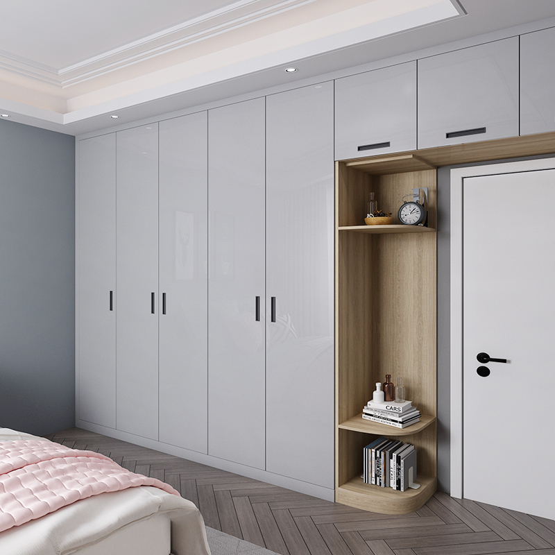 香雅庭家居全屋定制温馨小巢系列设计定做平开门衣柜主卧一体柜