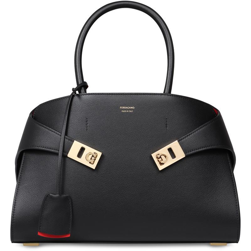 Ferragamo女包箱包小香风粒纹牛皮单肩手提包金属链条锁扣内拉链口袋防摔角