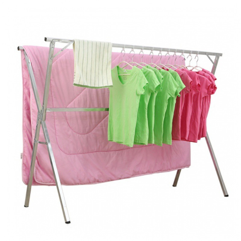免安装晾衣架折叠落地凉衣架单双杆式晒被架室内晒被架