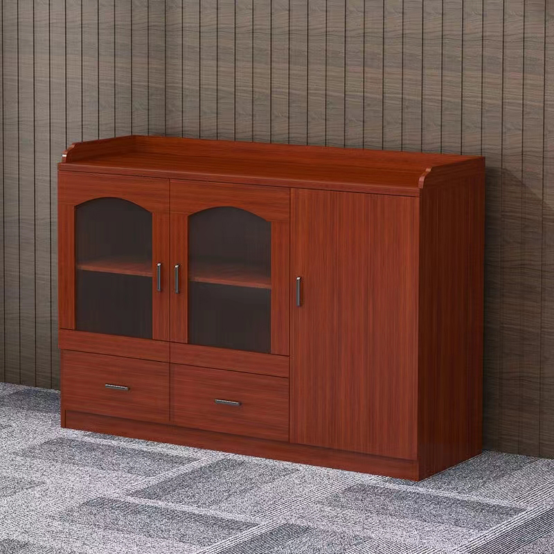 洛苏通盛胡桃色餐边柜简约茶水柜三门1200*400*860常规款高清大图