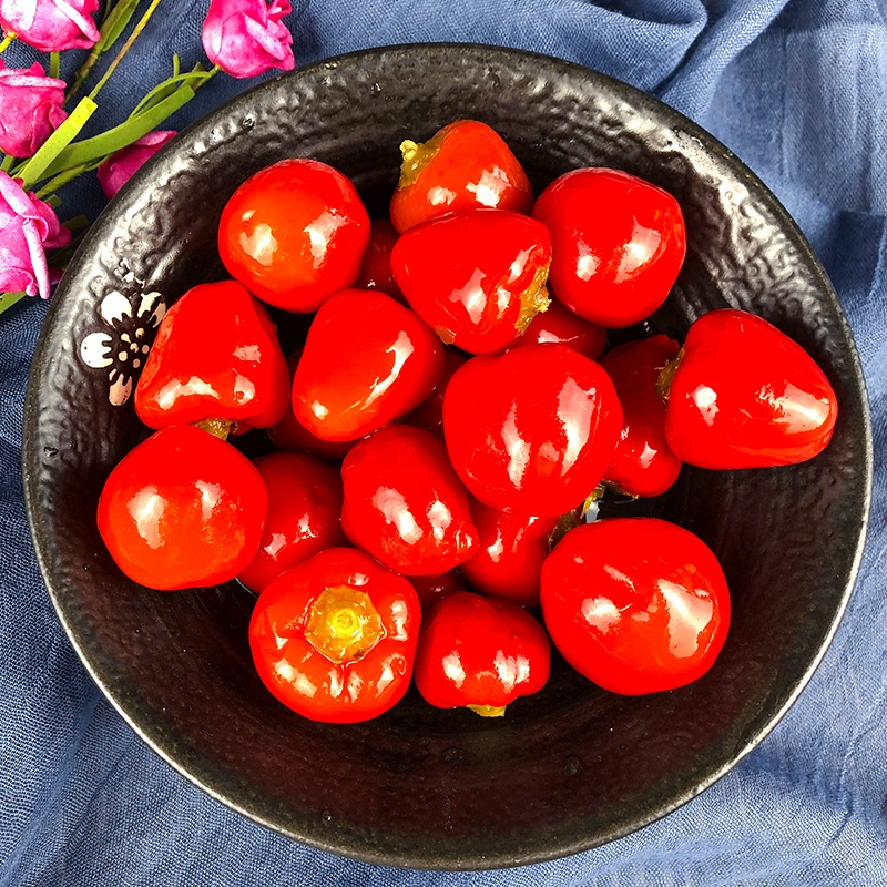 圆泡椒10斤圆椒珠子灯笼椒泡椒酸灯笼辣椒袋装重庆泡红辣椒