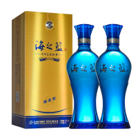 洋河蓝色经典 海之蓝 52度 1000ml*2瓶 白酒整箱装