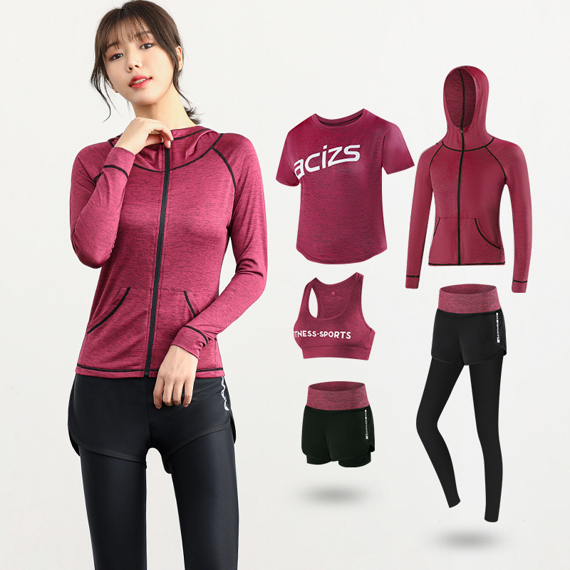 运动套装女健身房跑步休闲初学者时尚春秋款瑜伽服女视频