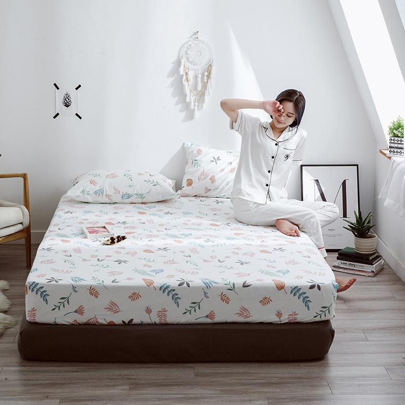 美帮汇全棉床笠单件全棉防尘罩床垫保护套防滑固定全包床套 朵拉花园 120*200+30cm（单床笠）