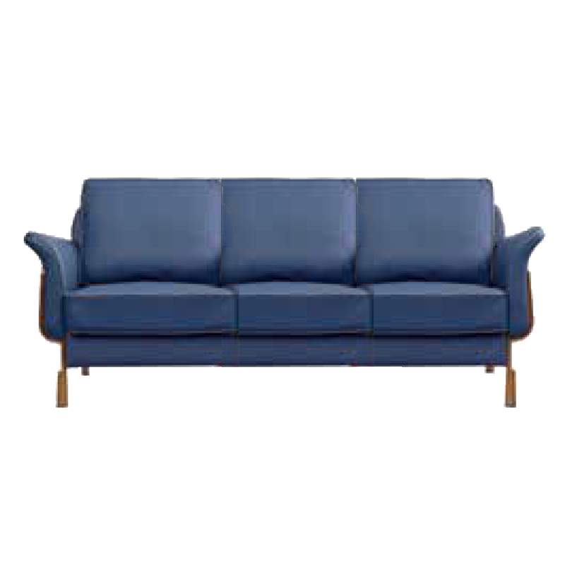 优百丽 F-1820A 办公室沙发 办公家具 会客接待 现代简约家具 颜色尺寸可定制 三人位（蓝色西皮）
